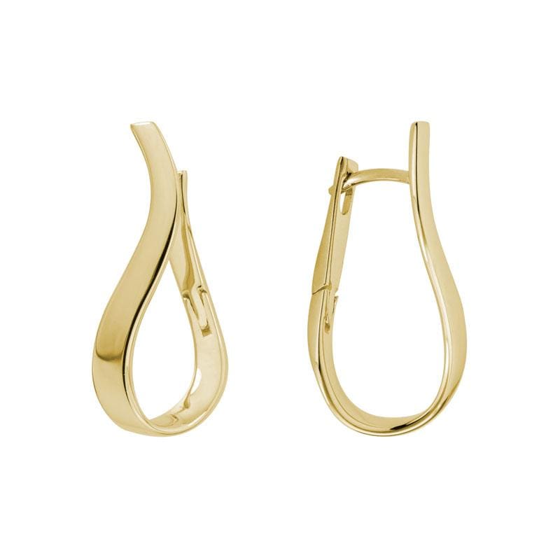 Gold Twist Hoop Earring